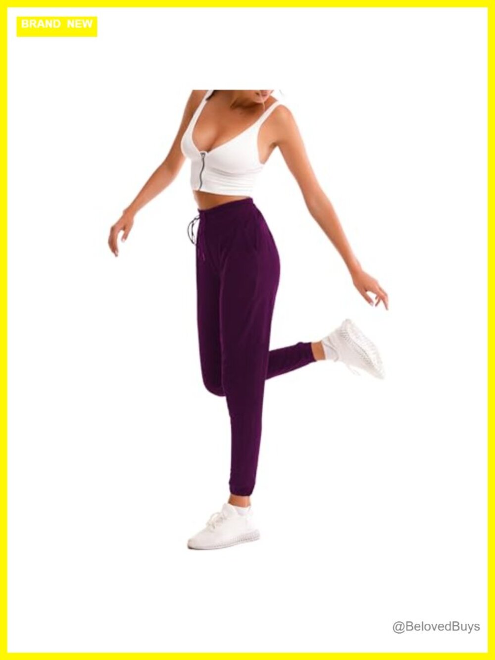 Women's Sweatpants with Pockets Elastic Waistband Drawstring Joggers